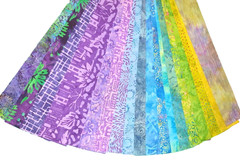 Batik 100% Cotton Fabric Jelly Roll 40 or 20 x 112cm x 6.35cm Mystic Twilight
