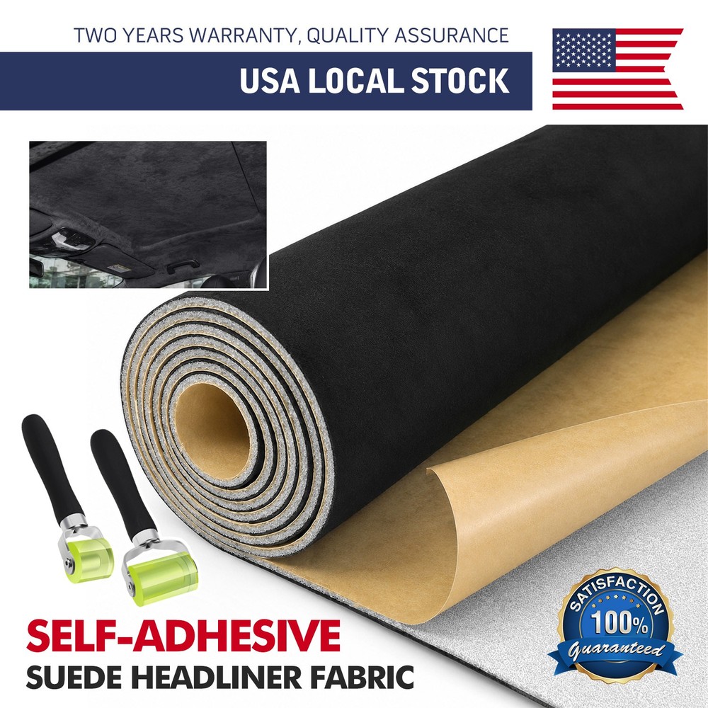 3mm 19″x78″ Self-Adhesive Suede Headliner Fabric With Tools for Car SUV Truck