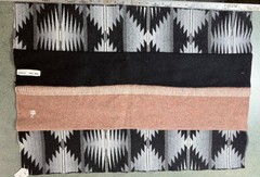 Pendleton Wool Blanket md. weight patchwork fabric piece 30 x 21.75in F173