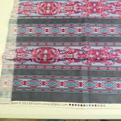 vintage RJR quilting cotton fabric red blue floral 18×43 beyer 2013