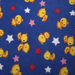 Baby Duck Star Fleece Fabric 58″ Wide Printed Fleece Yard Royal Blue