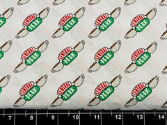 Tina Scrap Coffee Mug Cup Latte Friends Central Perk FABRIC 9″x21″ COTTON Mini