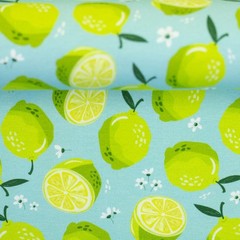 1 m x 1.50 m Cotton Jersey Melody Lime Sprinkles Pattern Scales