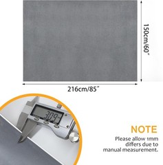 US Stock! 60″W Gray Suede Headliner Fabric Foam Backed for Car Inner Roof Repair