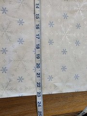 Jo-Ann Winter Cotton Canvas Fabric 3 Yards White with silver and blue snowflakes