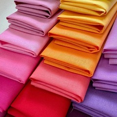 50 PCS 8×8 inches 100% Cotton Squares – Multicolor Solid Fabric Bundle for Qu…