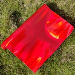 11.8″X53″ Holographic Faux Leather Fabric, Mirror Reflective Vinyl for DIY Hair