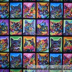 BonEful Fabric FQ Cotton Quilt Rainbow Scenic Farm Tractor Barn Windmill Fields