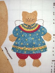 Christmas Fabric Panel Cut N Sew “ANGELICAT” Angel Cat Doll Pattern NEW Vintage