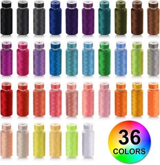 Eoehro 72pcs Sewing Thread kit, 36 Colors Machine Threads, 36 colors