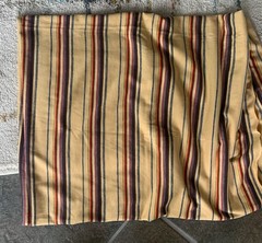 1.75 Yards Gold Yellow Red Brown Stripe Jersey Knit Fabric Soft 47” X 63”