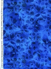 Timeless Treasures Blue Tonal Leaves Quilting Fabric – Fat Eighth: 9” x 21”