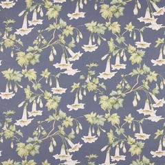 COLEFAX AND FOWLER CURTAIN FABRIC DESIGN Yvette 3.5 METRES NAVY BLUE 100% LINEN
