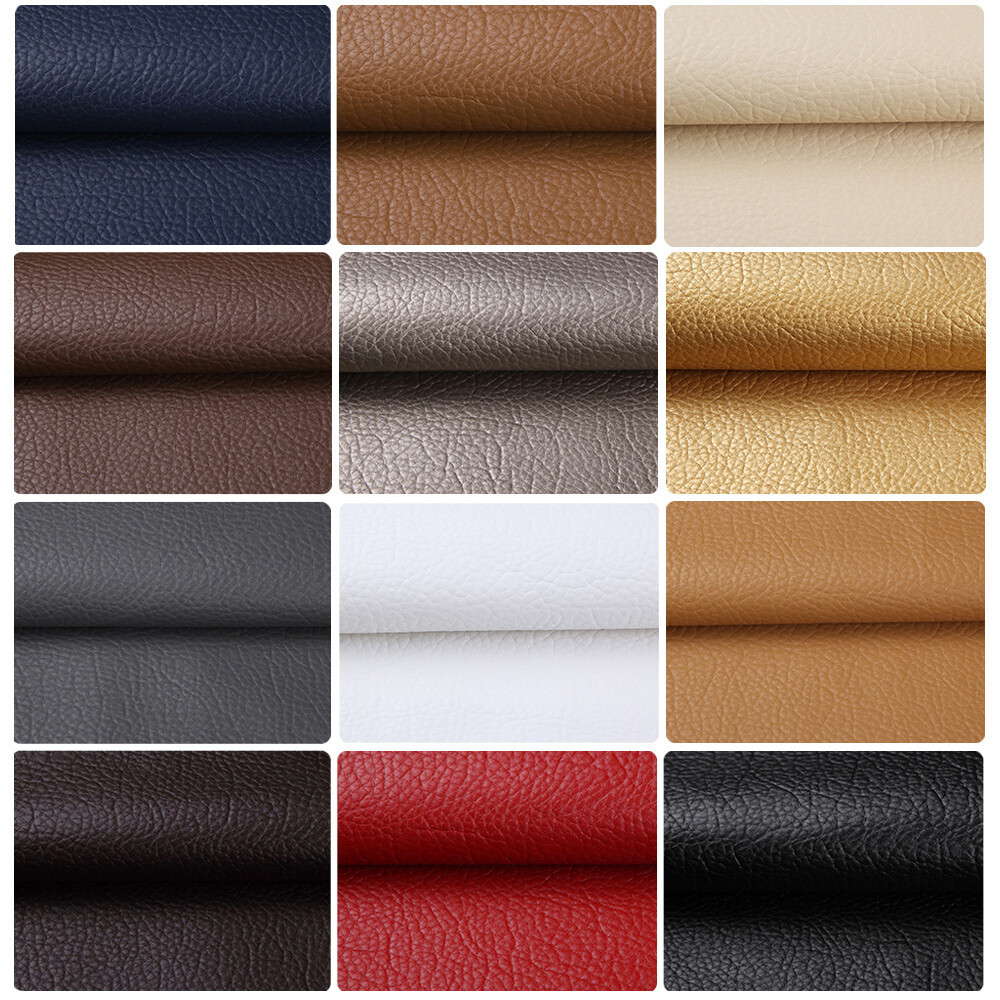 1/3/5 Yards Faux Leather Fabric Upholstery Pleather Marine Vinyl Fabric 54″ Wide