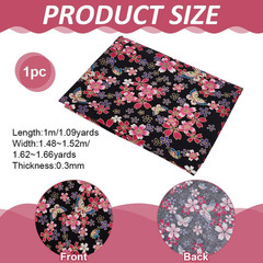 Black Japanese Printed Fabric 39.4X59Inch Japanese Style Fat Quarters Bundles Fa