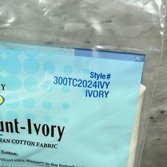 Pellon 300 Thread Count-Ivory Embroidery 100% Cotton Fabric 20″ X 24″ Lot Of 4
