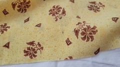 Dazzling Washable Silk Fabric 45 x 150″ / 4+ Yards Yellow Brown Floral READ