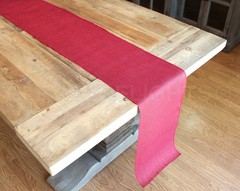 Cleverdelights 12 Premium Red Burlap Roll – 50 Yards – No-Fray Finished Edges –