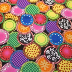 Cotton Fabric Smith Milligan Possibilities For Avlyn Colorful Circles 1yd 5″