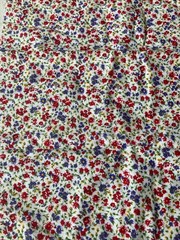 David Textiles Red Purple Floral Calico ~ 100% Cotton Quilt Fabric 1/2 Yard