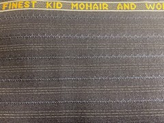 Durham Navy 30% Finest Mohair 70% Wool English Antique Stipe Suiting 2.8m 240g/m