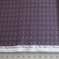 By The Yard, Daisy Stripe by Pam Buda For Marcus $3.99 Ships ANY Amount Fabric