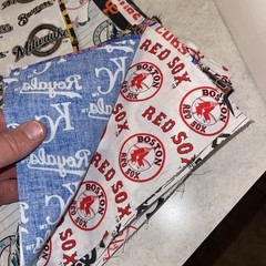 Baseball MLB Fabric (25+) Pc 12×12” (15) pc 33”x12” quilt curtains blanket