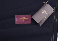 Ermenegildo Zegna Gabardine Wool Suiting Fabric – Midnight Blue – 1.45m Width