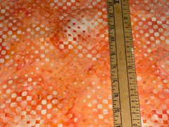 By 1/2 Yd Bali Batiks Cotton Quilt Store Fabric Checks Checker Orange