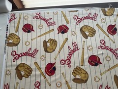 Fabric Baseball 44”x 36”By Cranston print work 378