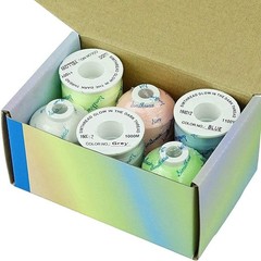 Simthread Glow in The Dark 500m/spool, pink, yellow, green, blue, white