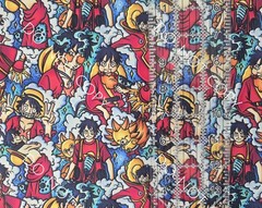 100% Cotton Woven Fabric Anime One Piece Sketch By The 1/4 Yard 9×56