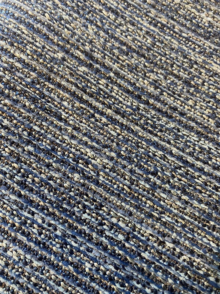 1.44 Yards Robert Allen Boucle Upholstery Fabric In Blues