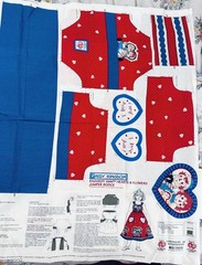 VTG Daisy Kingdom Raggedy Ann & Andy Hearts & Flowers Panel & Skirt SZ 4 Jumper