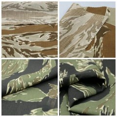 TC Polyester Cotton Tiger Stripe Camo Fabric Wear-resistant Cloth f DIY Uniform