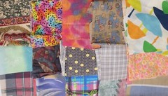 5 lb 8 oz Box of Assorted Fabric Scraps – Florals & Geometric Prints FSBTB129