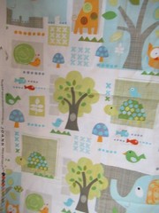 Jo Ann Fabrics Baby Animals And Trees Allover Cotton Fabric SZ 1YX43″ NEW