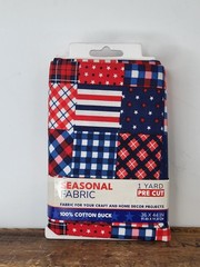 Lot of 4 Seasonal Fabric 100% Cotton Duck Precut 1 Yard 36″ x 44″ in Americana