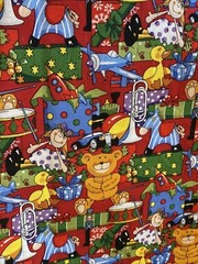 Christmas Fabric – Santa’s Workshop by Fabri-Quilt four pieces of 4 patterns