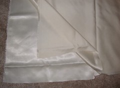 Ivory Satin-Backed Shantung Woven Fabric – 1 1/2+ yards – Polyester Blend