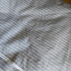 3 Yds –GRAYISH BLACK /WHITE MINI STRIPE ACETATE FABRIC New/other