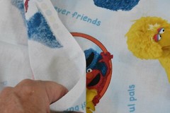By 1/2 Yd/Sesame Street Characters on Light-Blue Cotton/Quilting Treasures,P6430