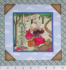 Mary Engelbreit Fabric Retro Travel Vacation Patchwork Quilt Block Coordinate LG