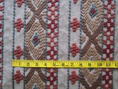 Stroheims’ Embroidered Global Fabric MASSIF Terracotta Brown Rust Green 1Yd+++