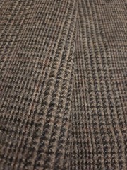 100% Wool Gray Plaid Fabric/Pillows, Crafts, Home Dec USA Made BTY