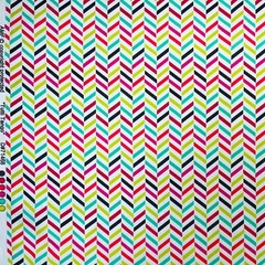 Chevron Striped Fabric Tutti Tango 71468 by AMF 44” long x 45″ wide 100% Cotton