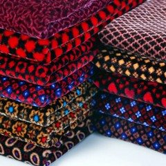 Printed Thick Velvet Fabric Cloth Material for Dress Shoes Upholstery Craft