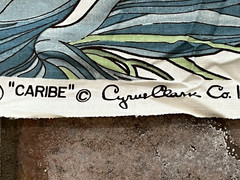 Vintage Cyrus Clark ” Caribe ” Orchid Floral Chintz Fabric 12 yds 53.5 in wide