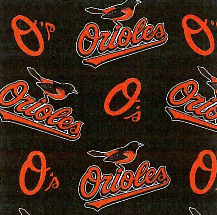 Baltimore Orioles MLB Pro Sports Team Baseball Print Fleece Fabric s6568bf