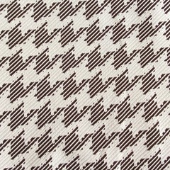 1.8 YD 1970s Vintage Double Knit Polyester Fabric Brown Houndstooth